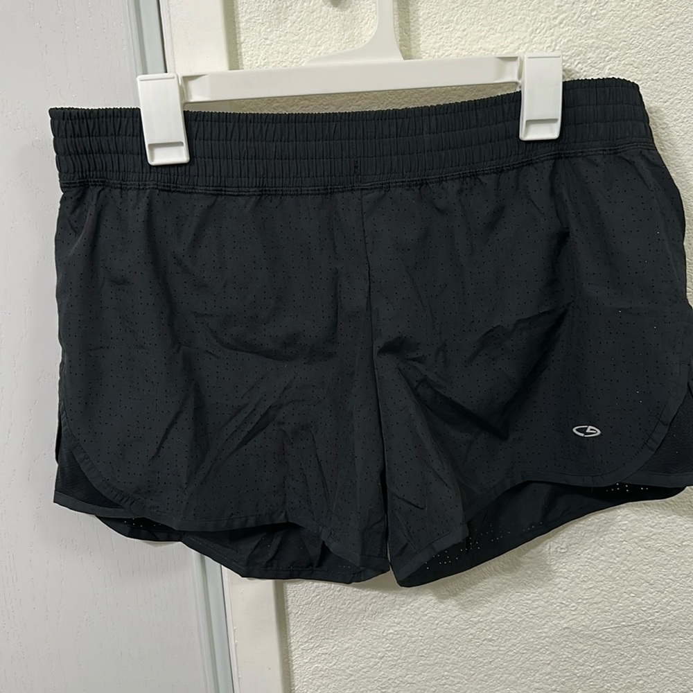 L Black Champion Athletic Shorts